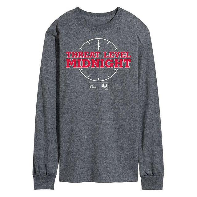 Mens The Office Threat Level Midnight Long Sleeve Tee Product Image