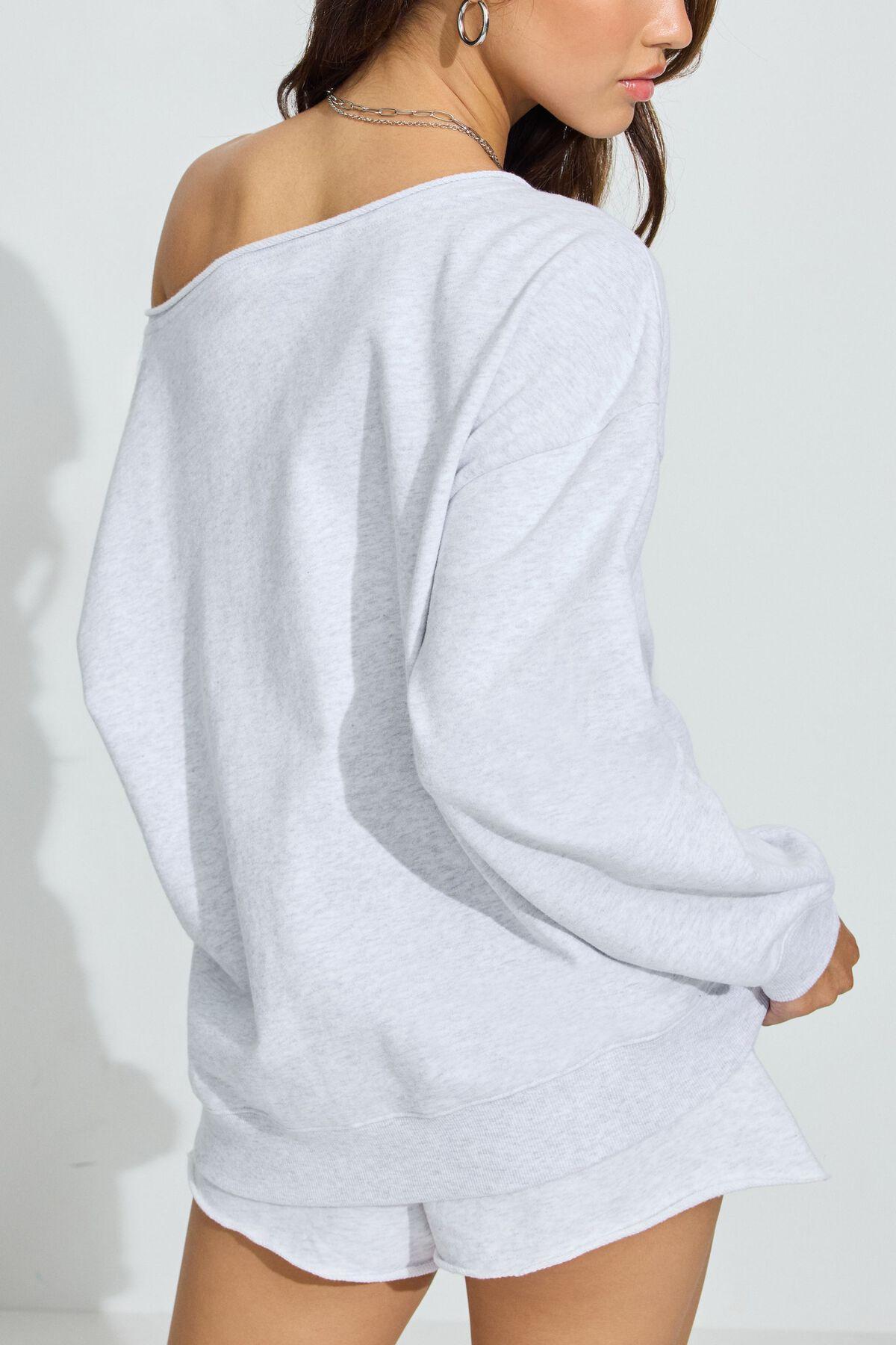 SoftTerry Off Shoulder Sweatshirt Product Image