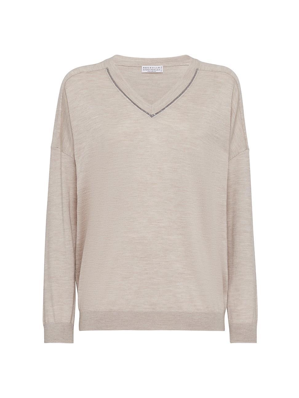 Womens Cashmere And Silk Lightweight Sweater product image