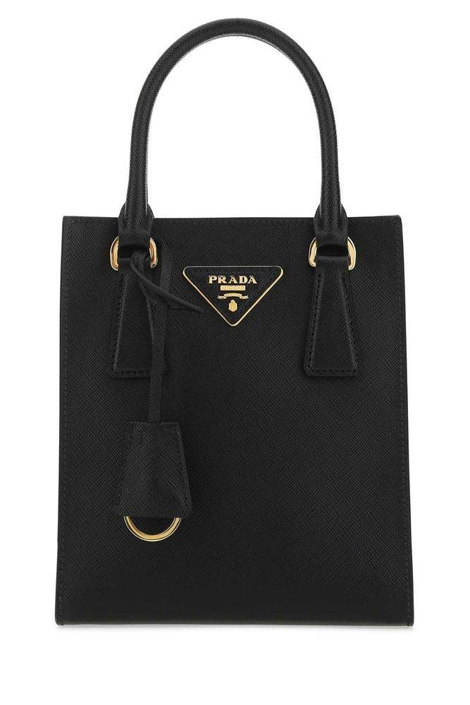 Logo Plaque Tote Bag In Black Product Image