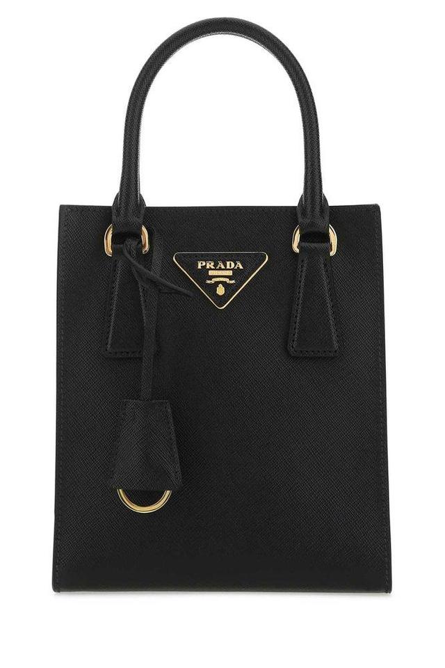 Logo Plaque Tote Bag In Black Product Image