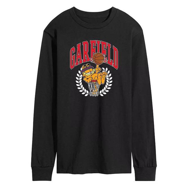 Mens Garfield Basketball Long Sleeve Graphic Tee Product Image