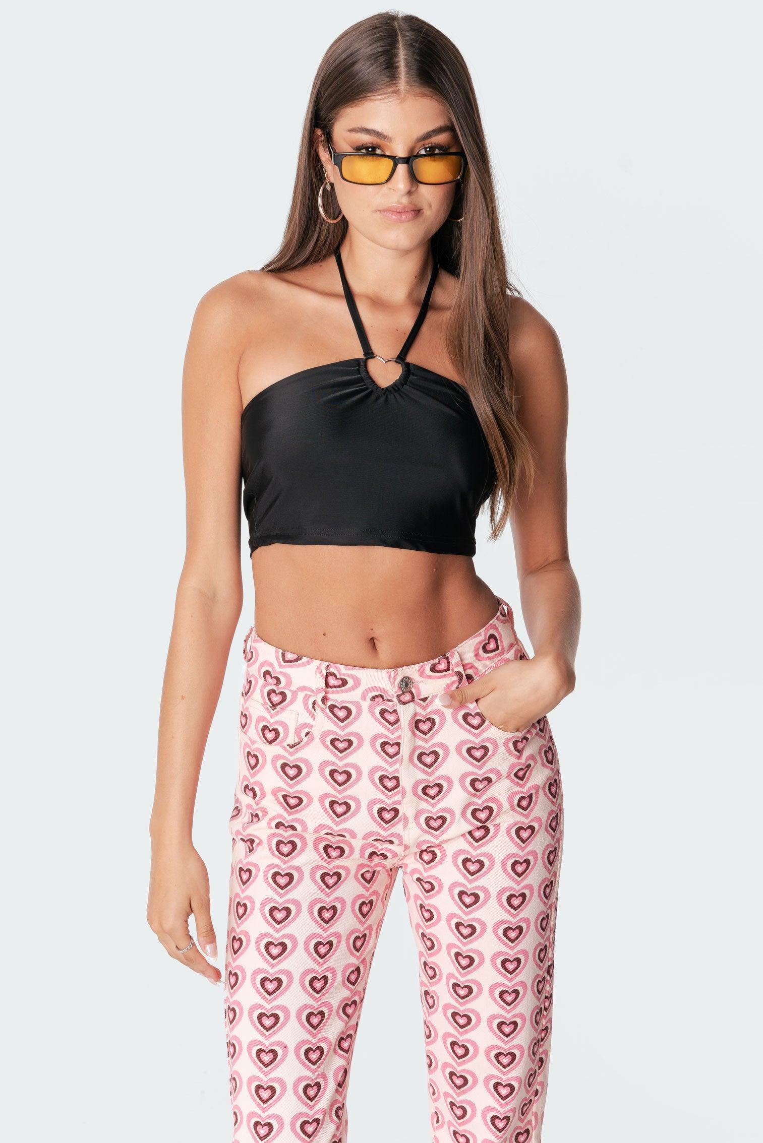 Sianna Heart Halter Crop Top Product Image