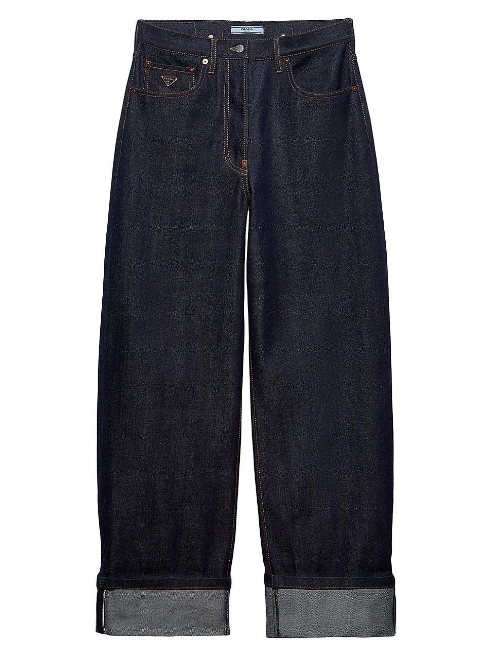 Womens Wide, Selvedge Denim Jeans Product Image