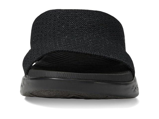 SKECHERS Performance On-The-Go 600 Stretch Knit Slide (Black) Women's Shoes Product Image