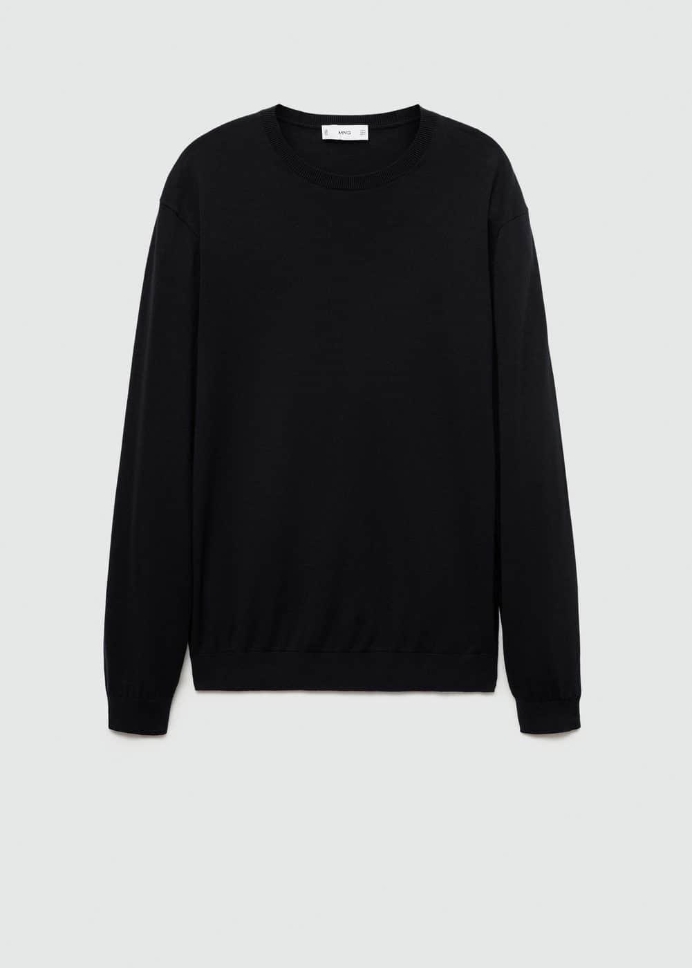 MANGO MAN - 100% cotton fine-knit sweater dark navyMen Product Image