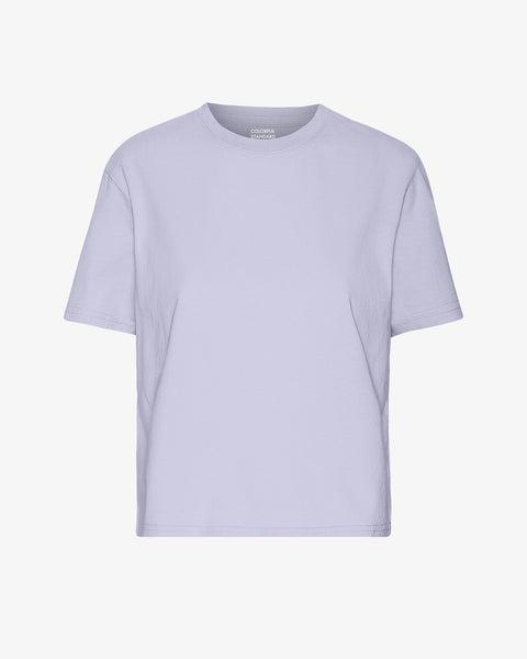 Organic Boxy Crop Tee - Soft Lavender Product Image