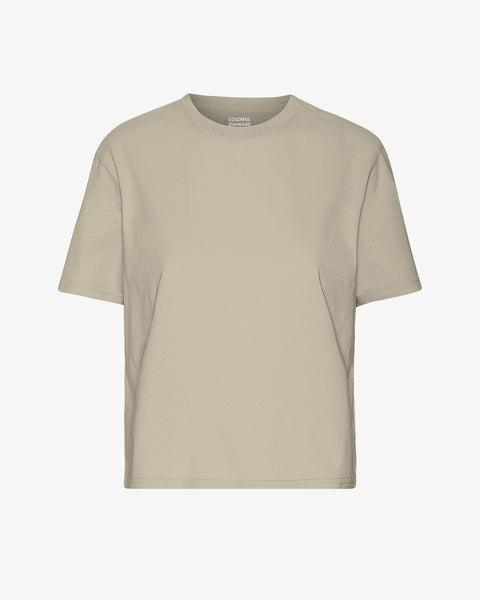 Organic Boxy Crop Tee - Oyster Grey Product Image