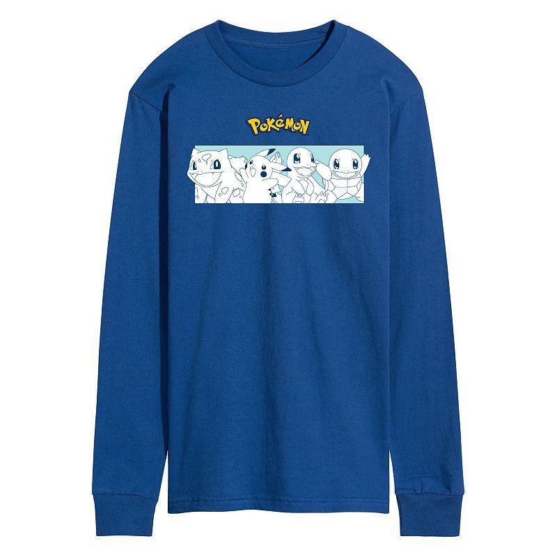 Mens Pokemon Starters Long Sleeve Graphic Tee Red Product Image