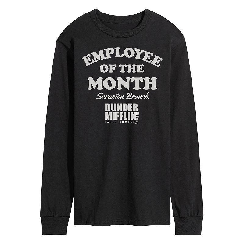 Mens The Office Employee Of Month Long Sleeve Tee Blue Product Image