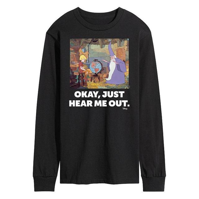 Disneys The Sword in the Stone Mens Okay, Just Hear Me Out Long Sleeve Graphic Tee Product Image