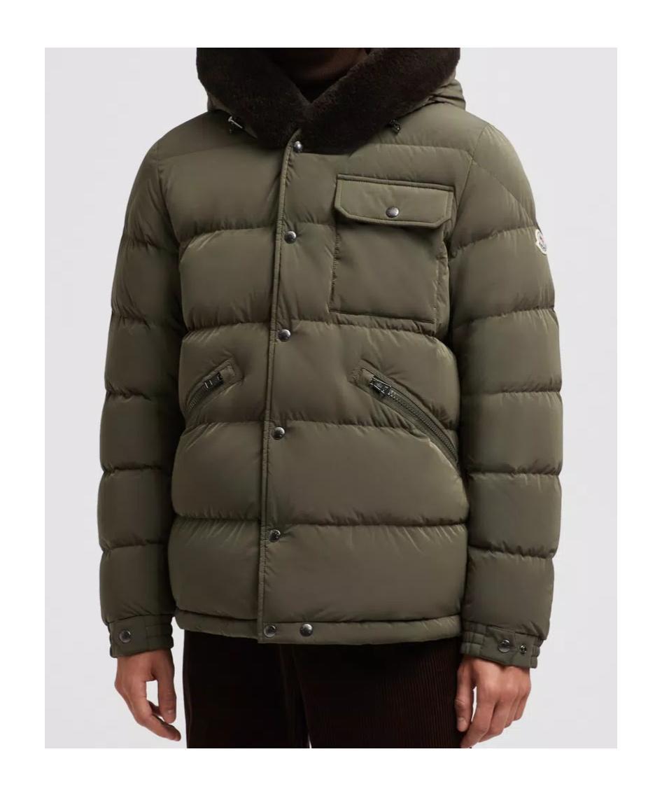 MONCLER Marcelettes Long-sleeved Down Jacket In Green Product Image