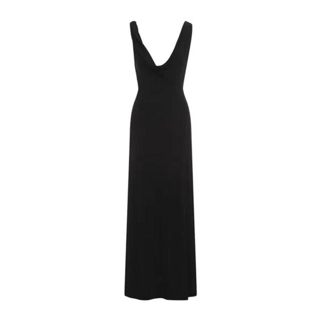 Twist Drape Long Dress In Black Product Image