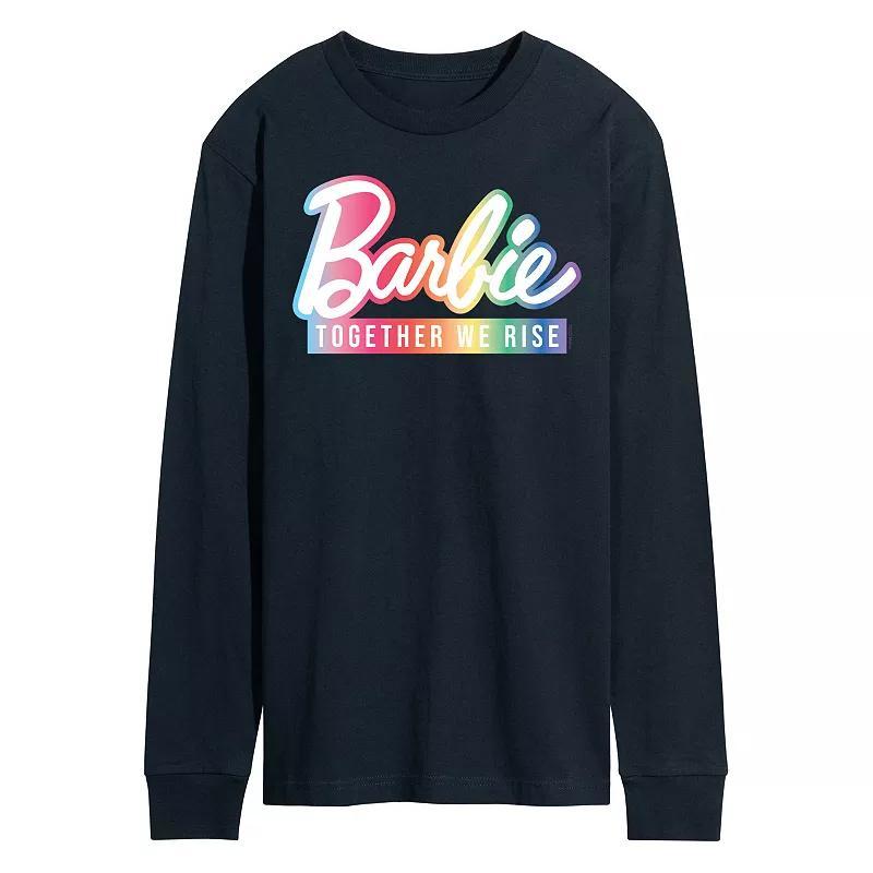 Mens Barbie together We Rise Long Sleeve Graphic Tee Blue Product Image