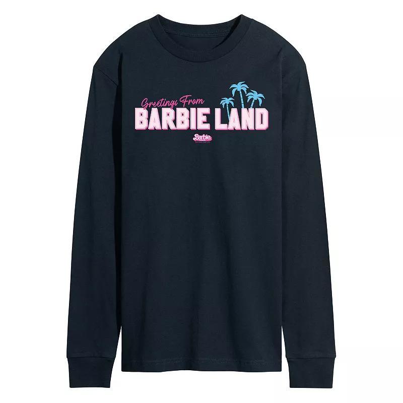 Mens Barbie The Movie Greetings From Barbie Land Graphic Tee Product Image