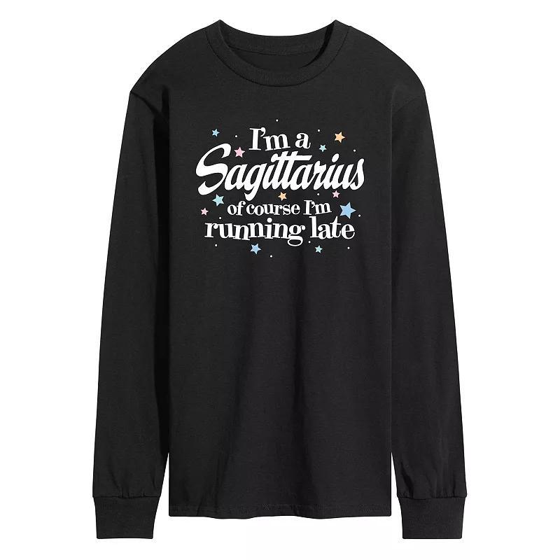 Mens Im A Sagittarius Long Sleeve Graphic Tee Blue Product Image