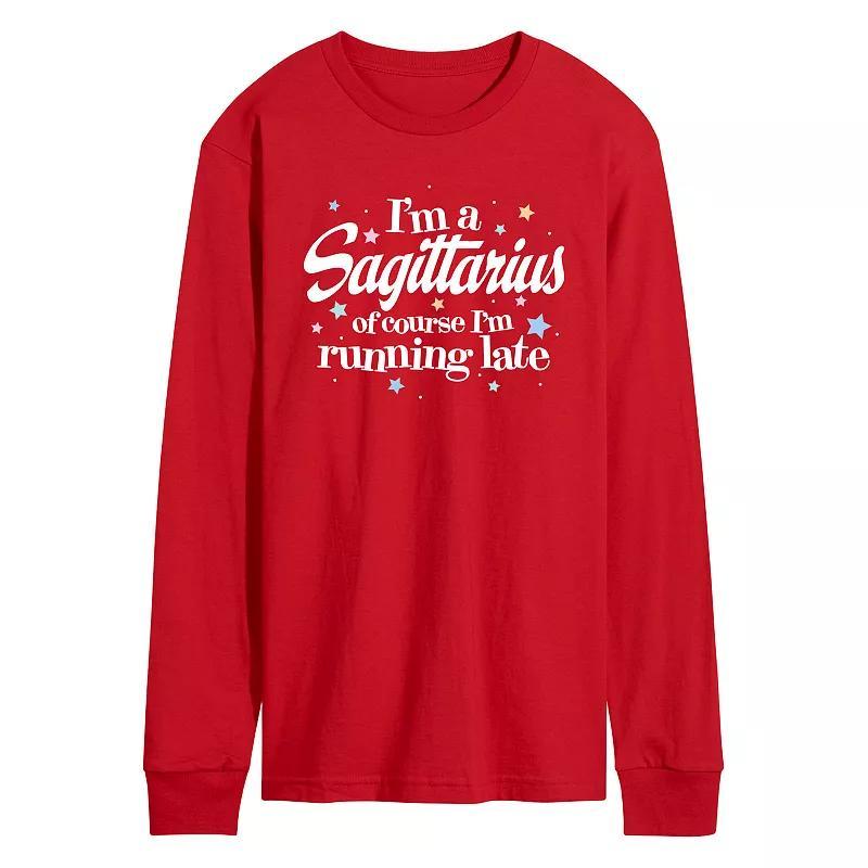 Mens Im A Sagittarius Long Sleeve Graphic Tee Blue Product Image