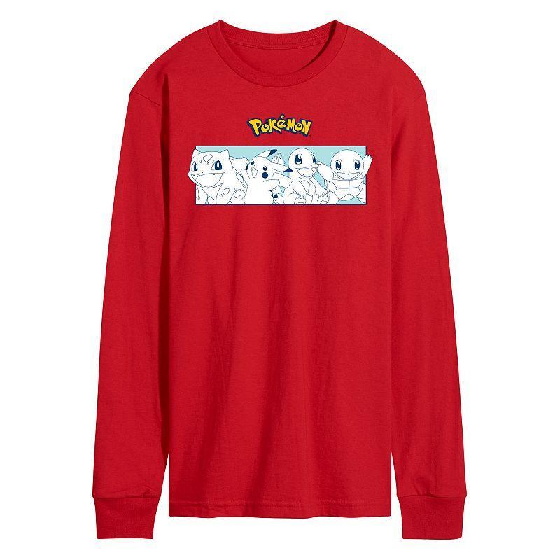 Mens Pokemon Starters Long Sleeve Graphic Tee Product Image