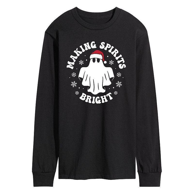 Mens Making Spirits Bright Long Sleeve Tee Product Image