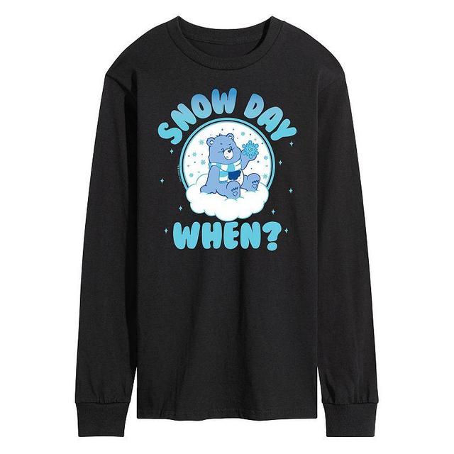 Mens Care Bears Snow Day When Long Sleeve Graphic Tee Product Image