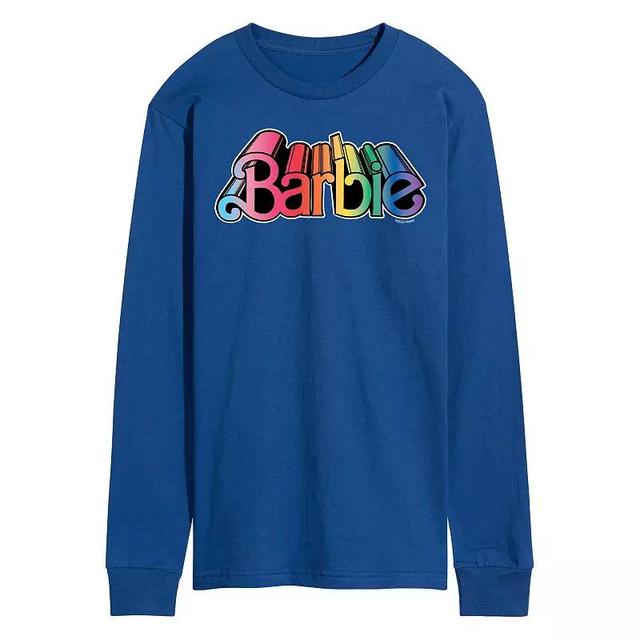 Mens Barbie Pride Logo Long Sleeve Graphic Tee Product Image