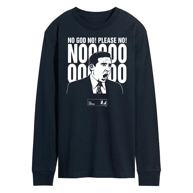 Mens The Office No God Please No Tee Blue Product Image