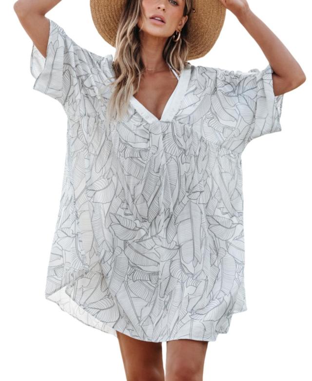 Womens Plunging-v Palm Mini Cover-Up Product Image