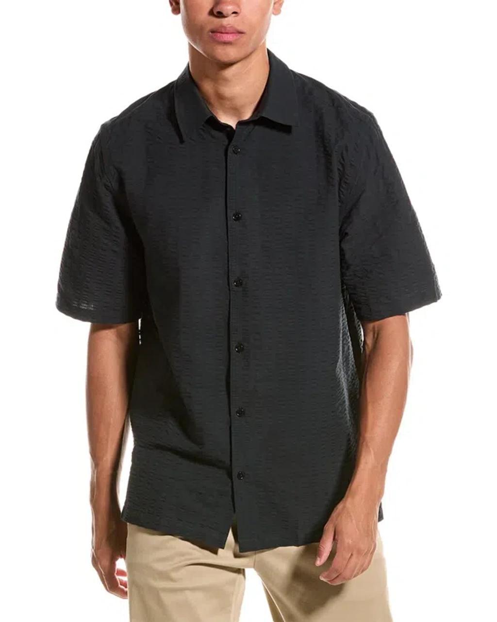 Seersucker Shirt In Black Product Image