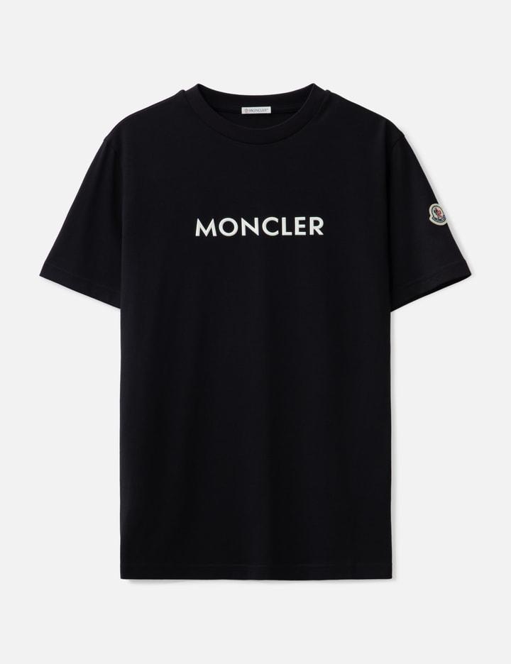 MONCLER Logo Cotton Jersey T-shirt In Black Product Image