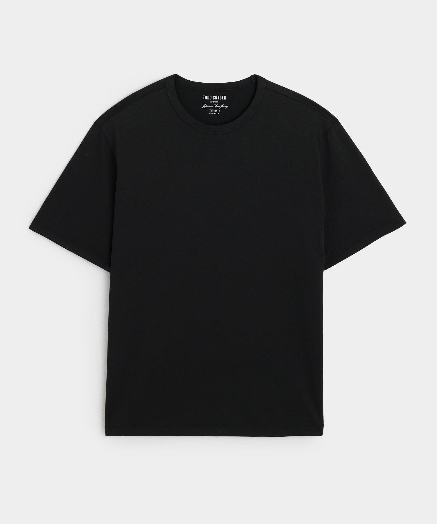 Oversized Luxe Jersey Tee in Black Product Image