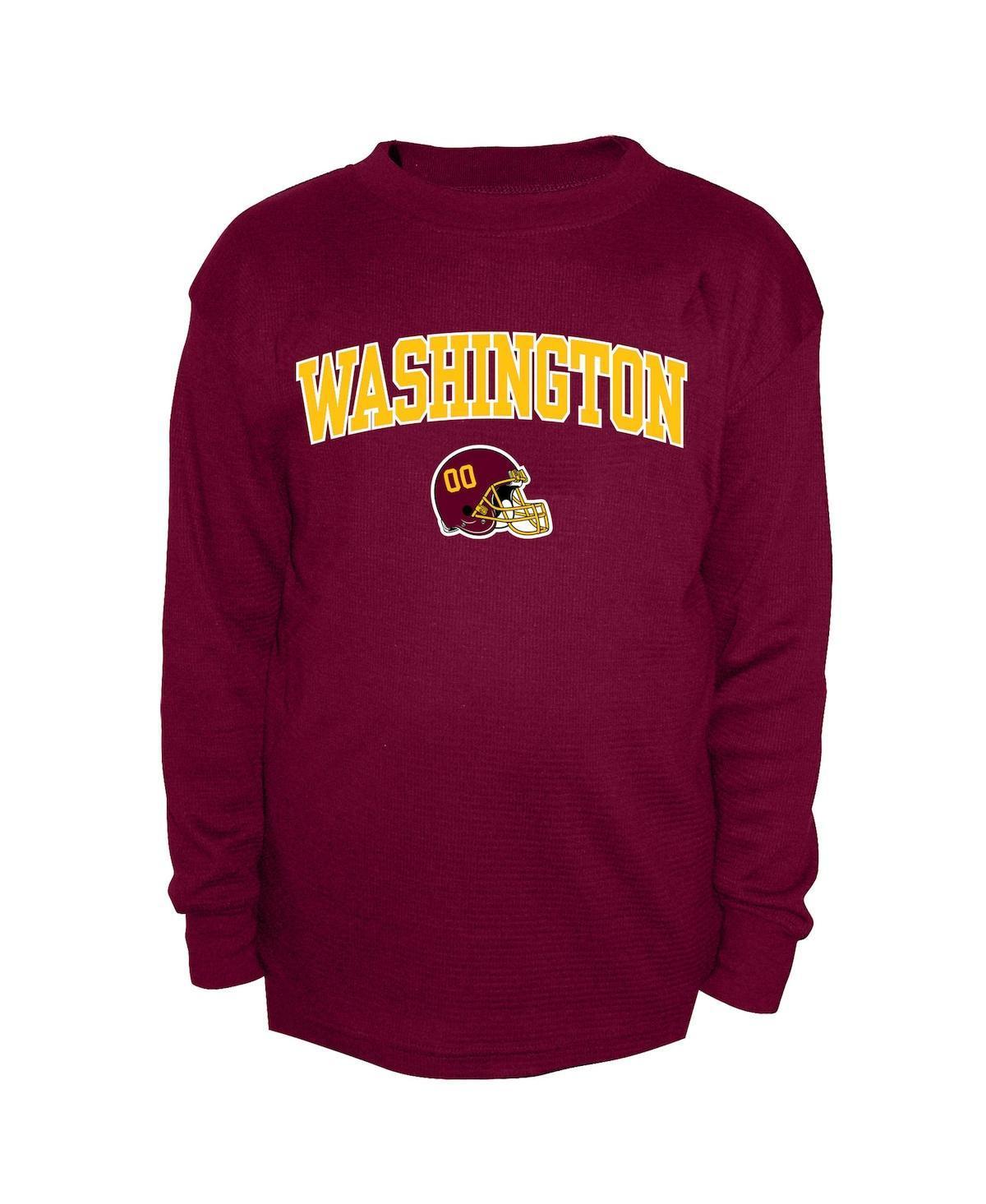 Mens Burgundy Washington Commanders Big & Tall Waffle-Knit Thermal Long Sleeve T-Shirt Product Image