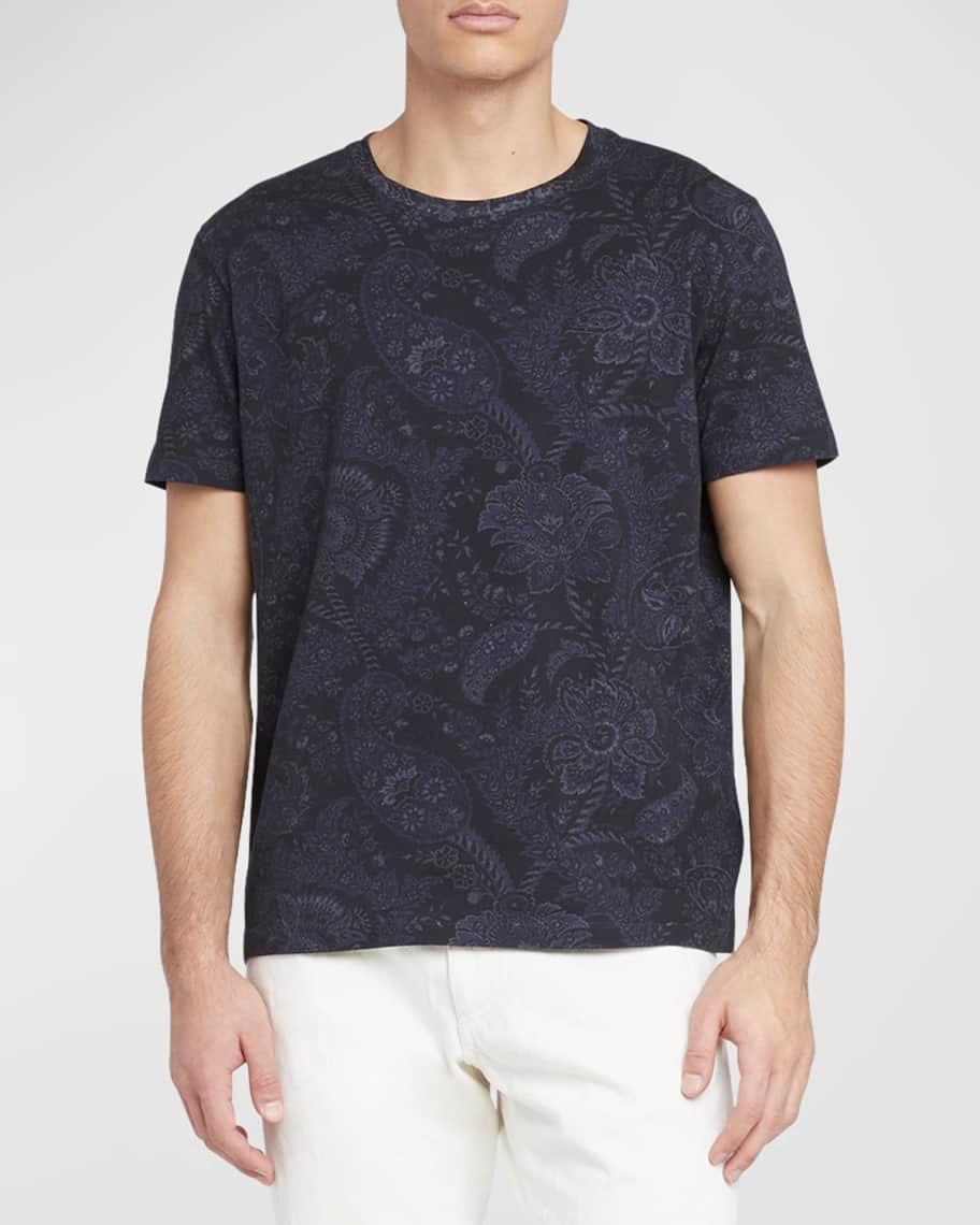 Mens Paisley Cotton T-Shirt Product Image