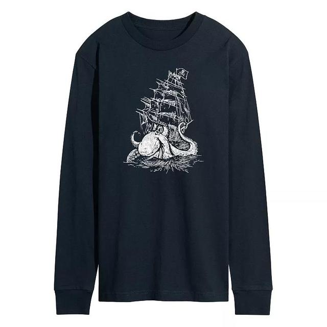 Mens Kraken Ship Tee Blue Product Image