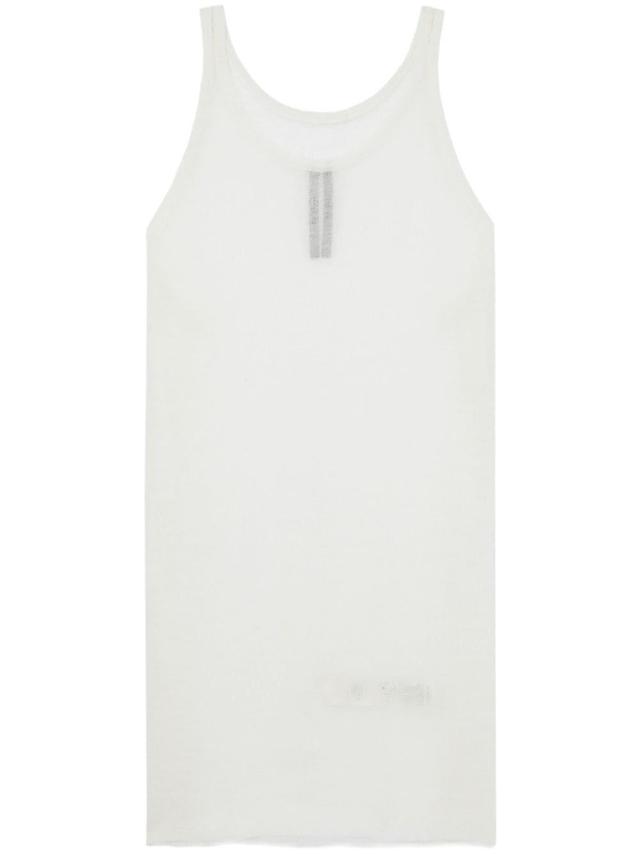 RICK OWENS Runaway Cunt Tank Top In White Product Image