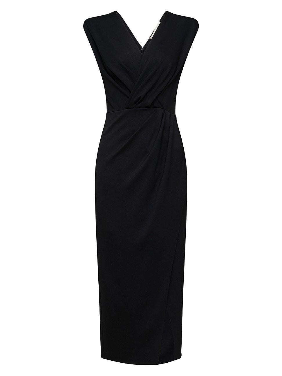 Womens Hallie Draped Sleeveless Midi-Dress Product Image