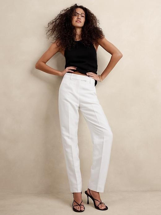 High-Rise Italian Viscose-Linen Pant Product Image