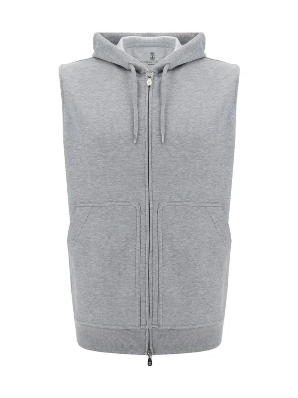 BRUNELLO CUCINELLI Vest In Grigio Medio Product Image