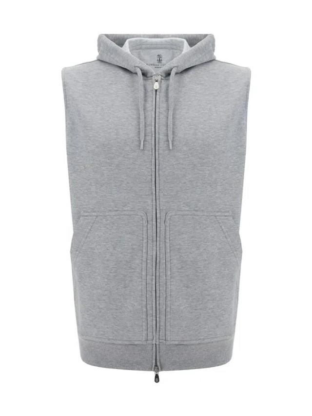 BRUNELLO CUCINELLI Vest In Grigio Medio Product Image