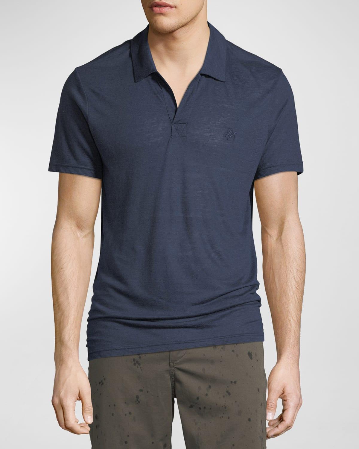 Mens Pyramid Linen Polo Shirt Product Image