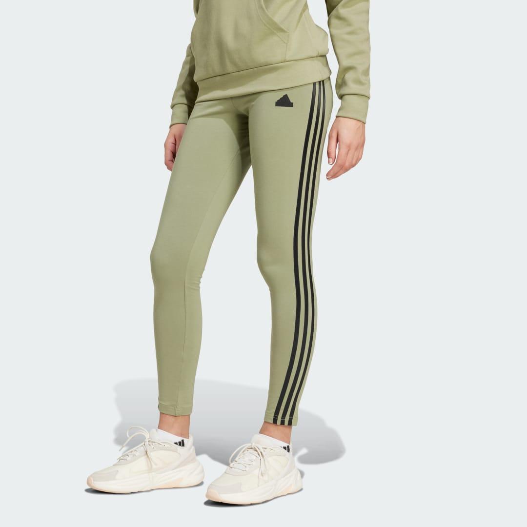 adidas Future Icons 3-Stripes Leggings Tent Green 2XL Womens Product Image