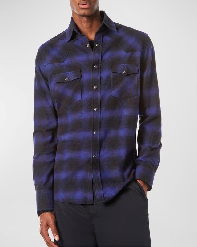 Mens Denim Western Shirt Product Image