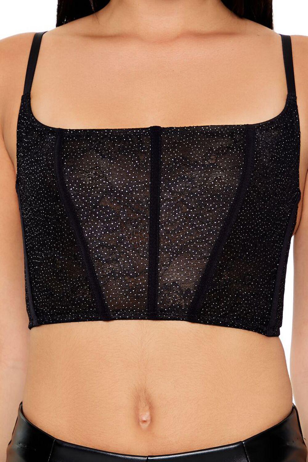 Rhinestone Lingerie Corset Top | Forever 21 Product Image