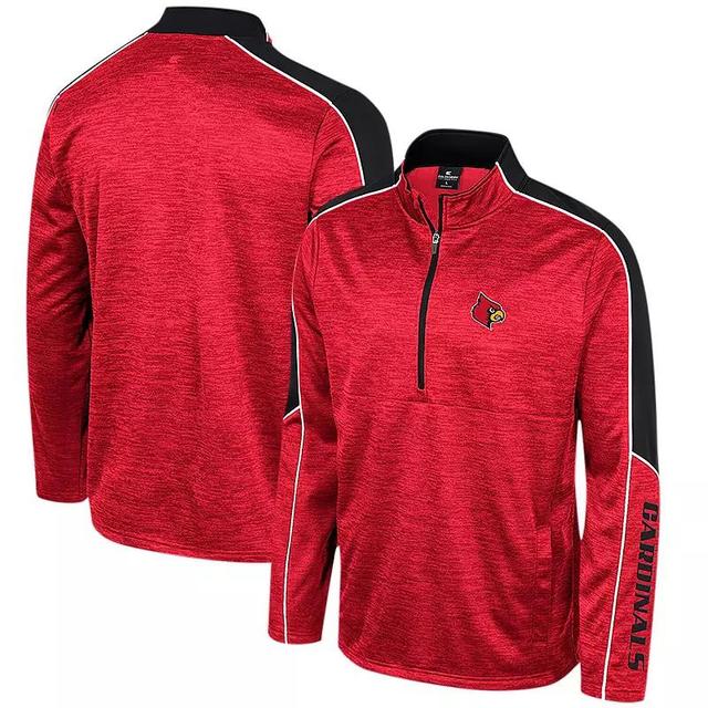 Mens Colosseum Louisville Cardinals Marled Half-Zip Jacket Product Image