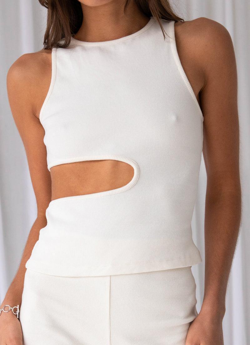 From Us Organic Cotton Rib Tank - Ivory Product Image