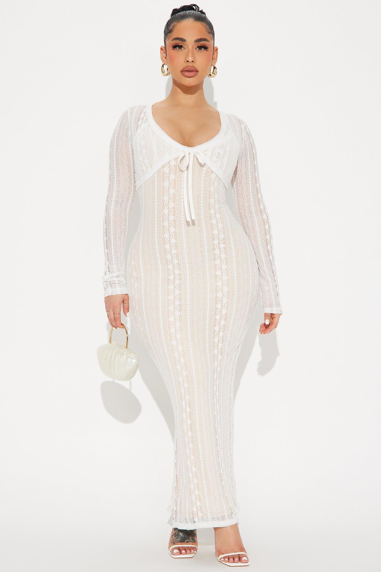 Chelsi Lace Maxi Dress Set - White product image