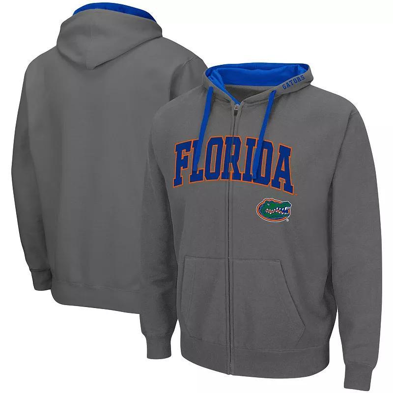 Mens Colosseum Charcoal Florida Gators Big & Tall Full-Zip Hoodie Product Image