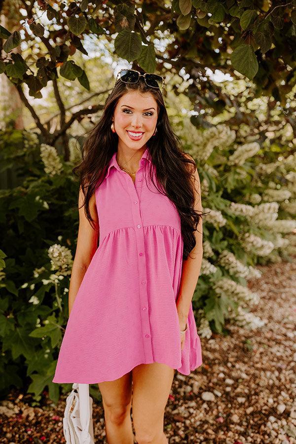 Write It Down Tunic Dress In Pink Product Image