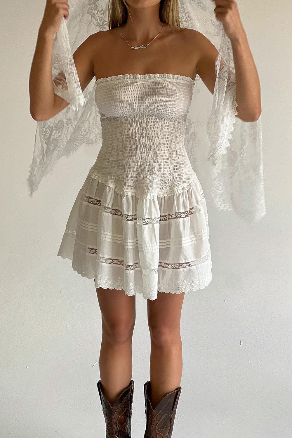 Day Princess Mini Dress - White Product Image