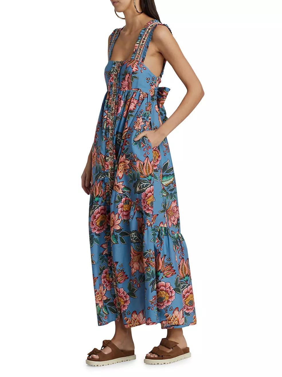 Wonderful Bouquet Cotton-Blend Maxi Dress Product Image