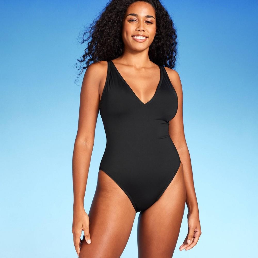 Womens Shaping Plunge High Leg One Piece Swimsuit - Shade & Shore Product Image